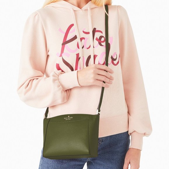 New Kate Spade Monica Pebbled Leather Crossbody Enchanted Green - Picture 2 of 4